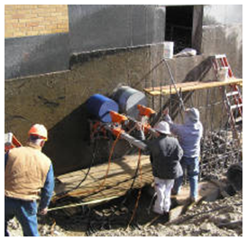 Crew Performing Cutting Work